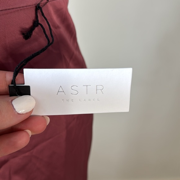 ASTR Pink Maxi Slip Dress Spaghetti Strap V-Neck - Picture 2 of 9